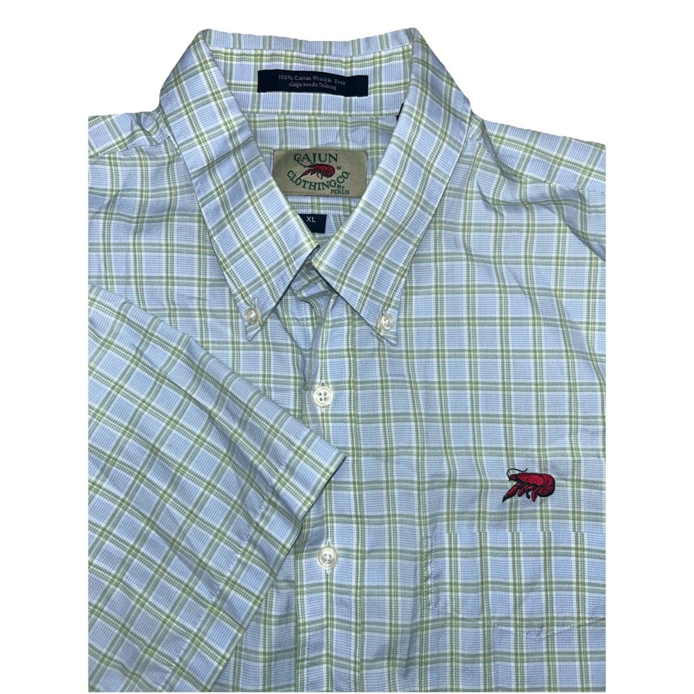 Cajun Clothing Co Single Needle Tailoring Short Sleeve Button Up Men's XL